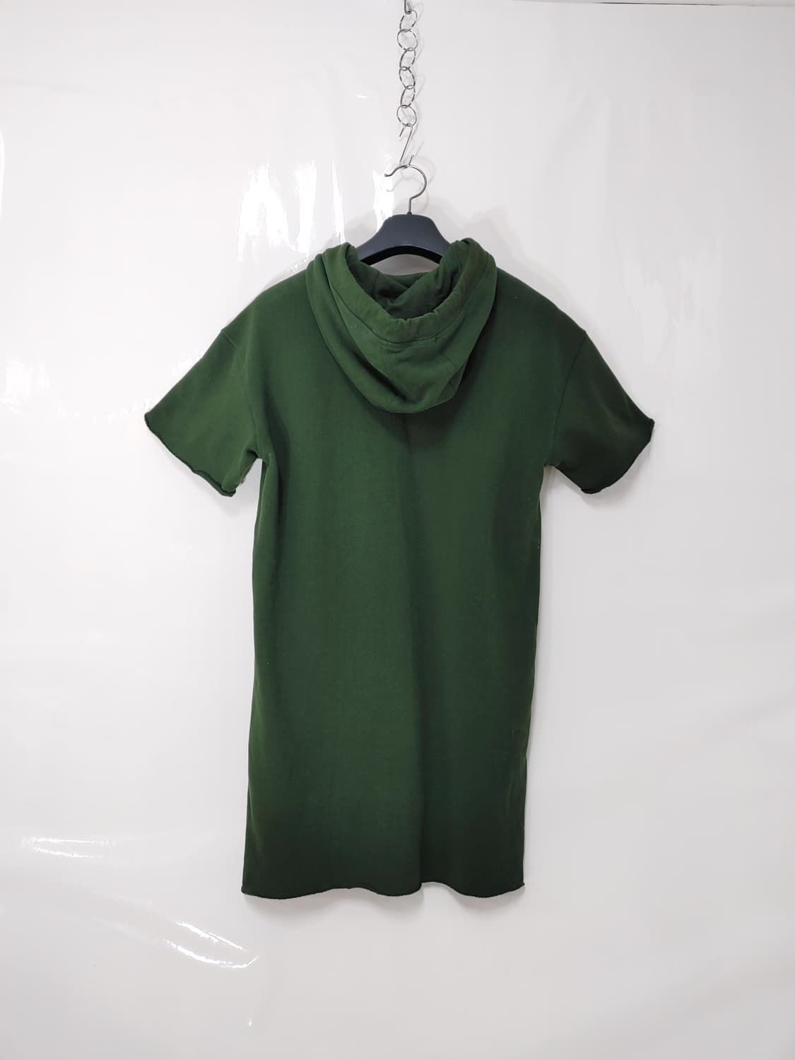 DKNY SPORT 디케이엔와이 여성 안감기모 반팔 롱후드티
 상품이미지2