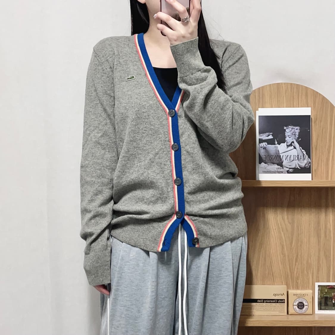 [정품] 라코스테 그레이 울 가디건 [ 105 ] 상품이미지2