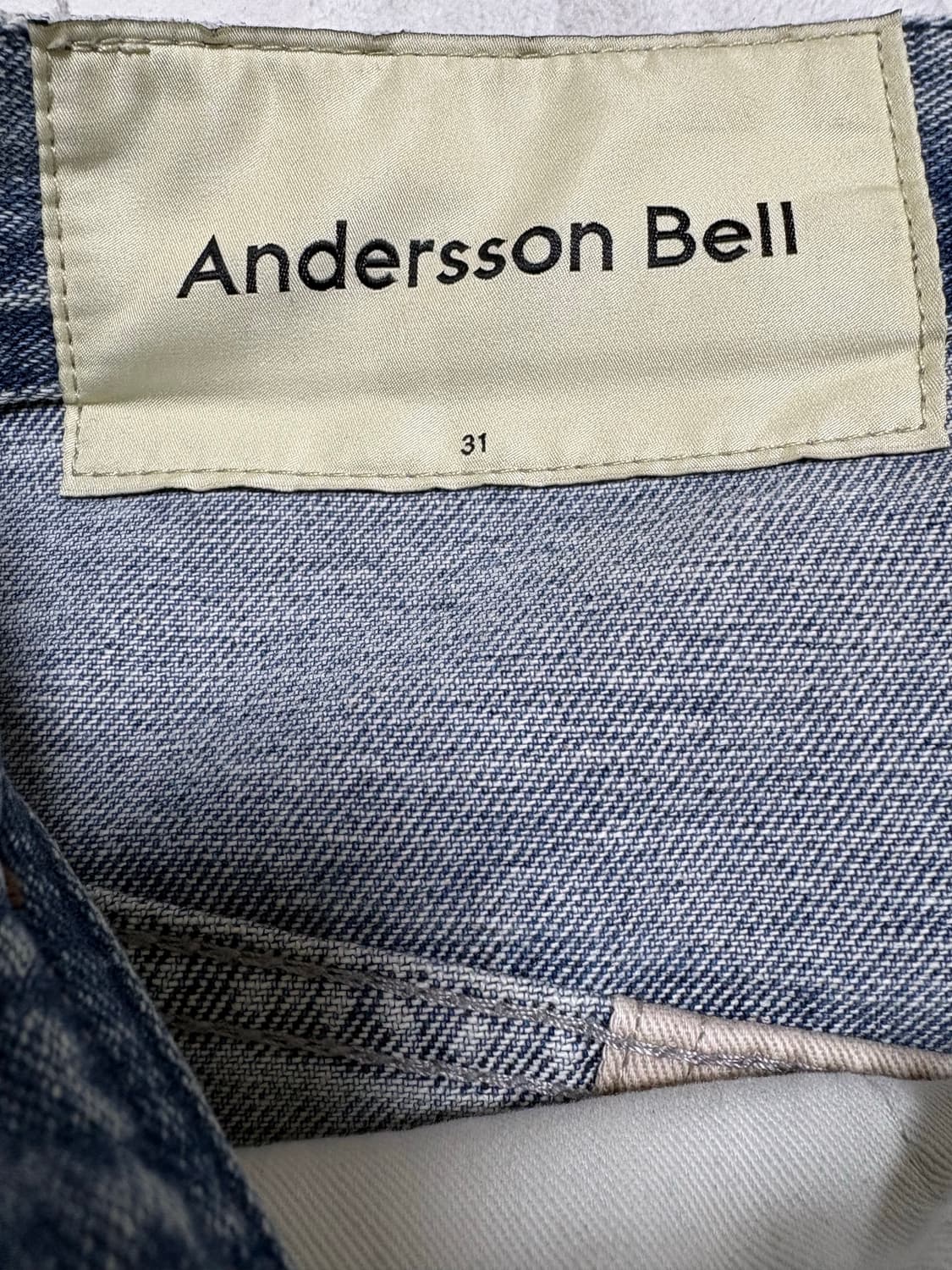 앤더슨벨 블리치 워시드 지퍼 진 상품이미지5