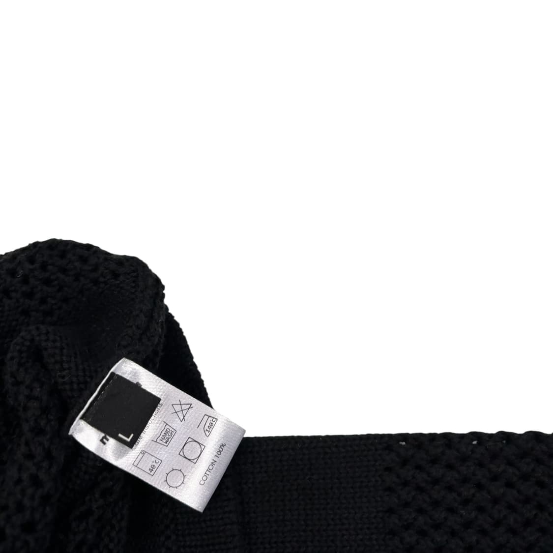 매스노운 블랙 펀칭 니트 집업 상품이미지4