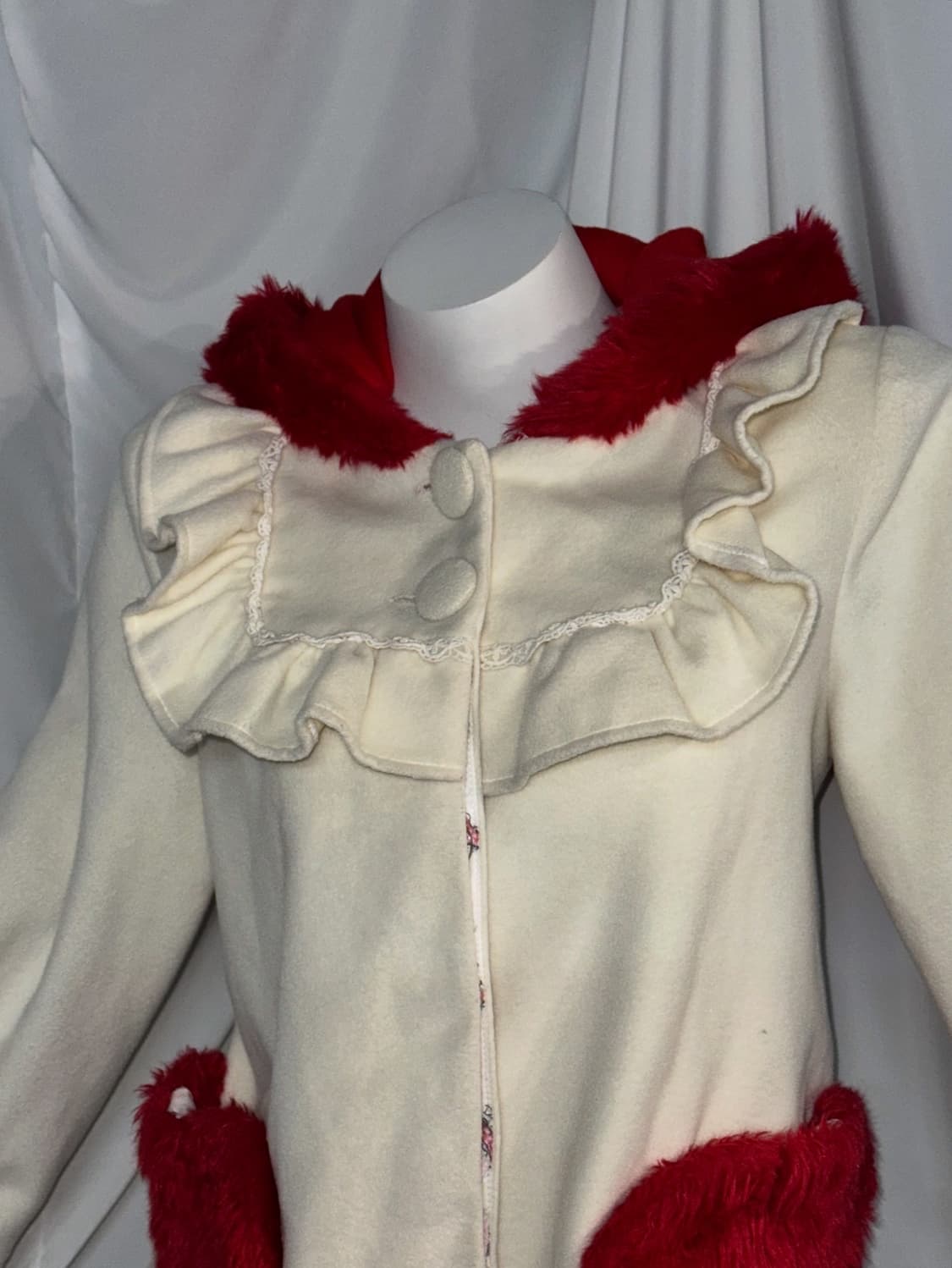 디어마이러브 디마럽 산리오 콜라보 마이멜로디 화이트 러블리 히메 코트 상품이미지2