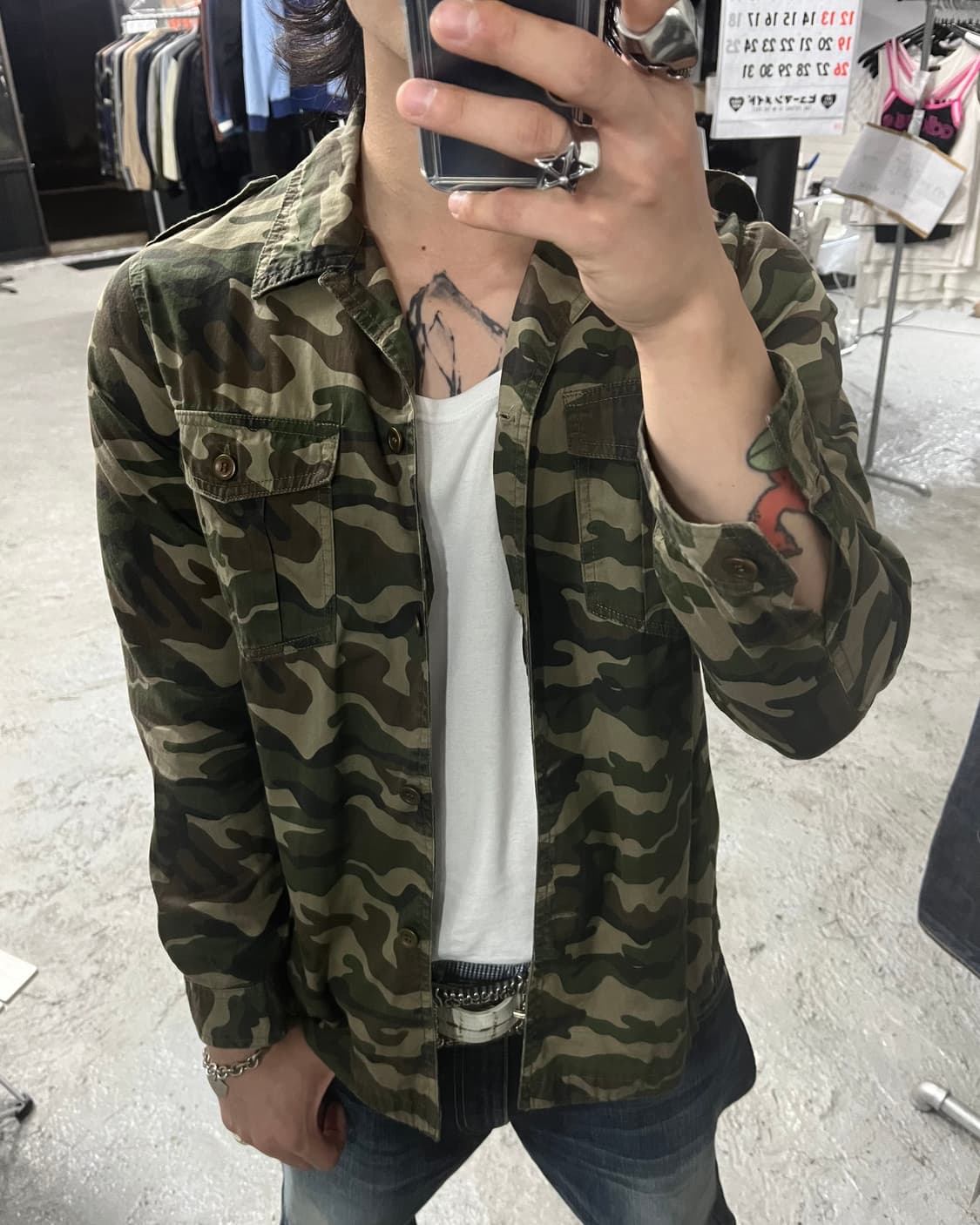 vtg woodland camo shirt 상품이미지2