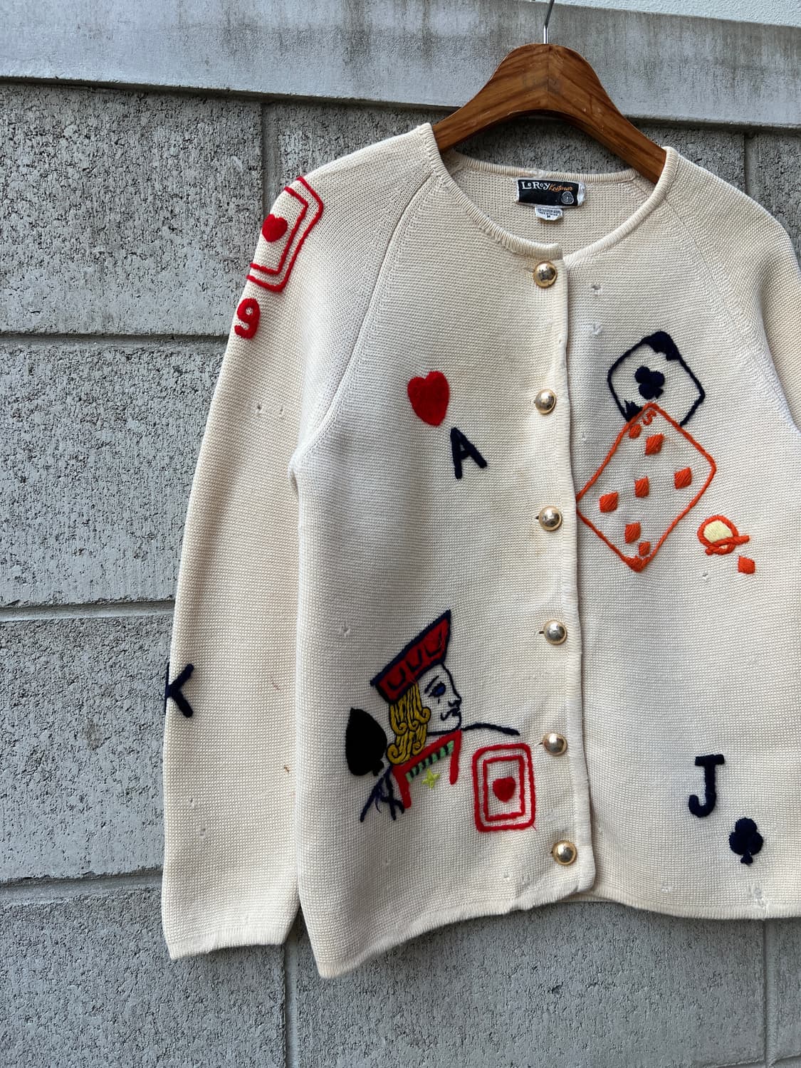 1970s LEROY KNITWEAR CARDIGAN 70s 울가디건 상품이미지7