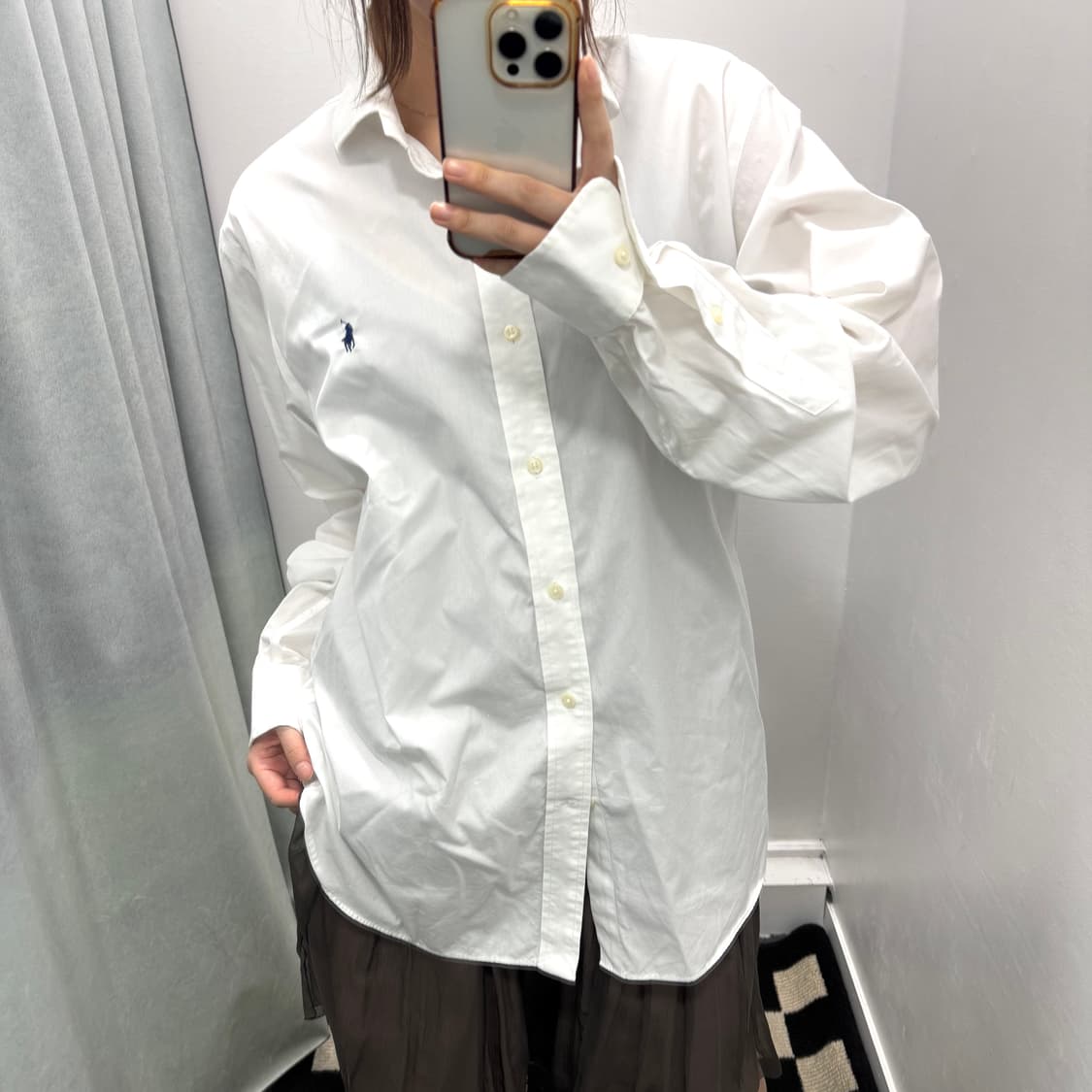 폴로 화이트 커스텀핏 셔츠  상품이미지1