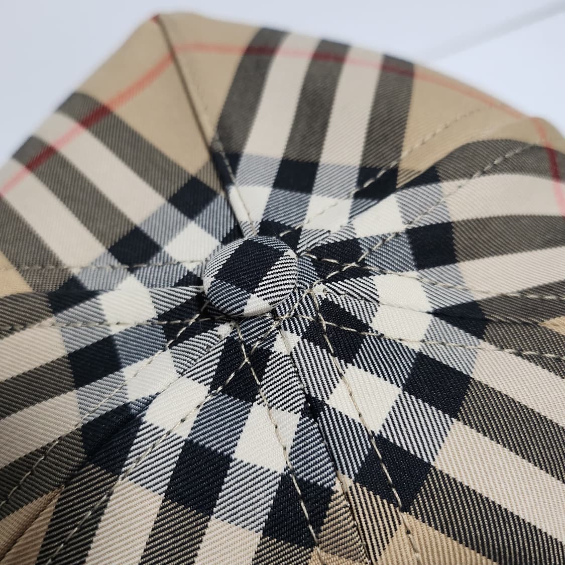 [M] 버버리 체크 러브 볼캡 모자 8037789  상품이미지4