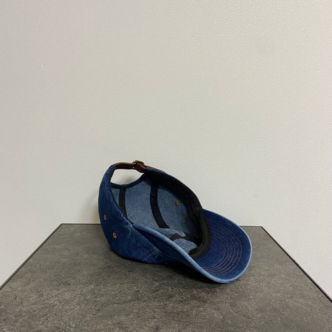 슈프림 22FW 워시드 데님 레드 박스로고 캠프캡 모자 상품이미지7