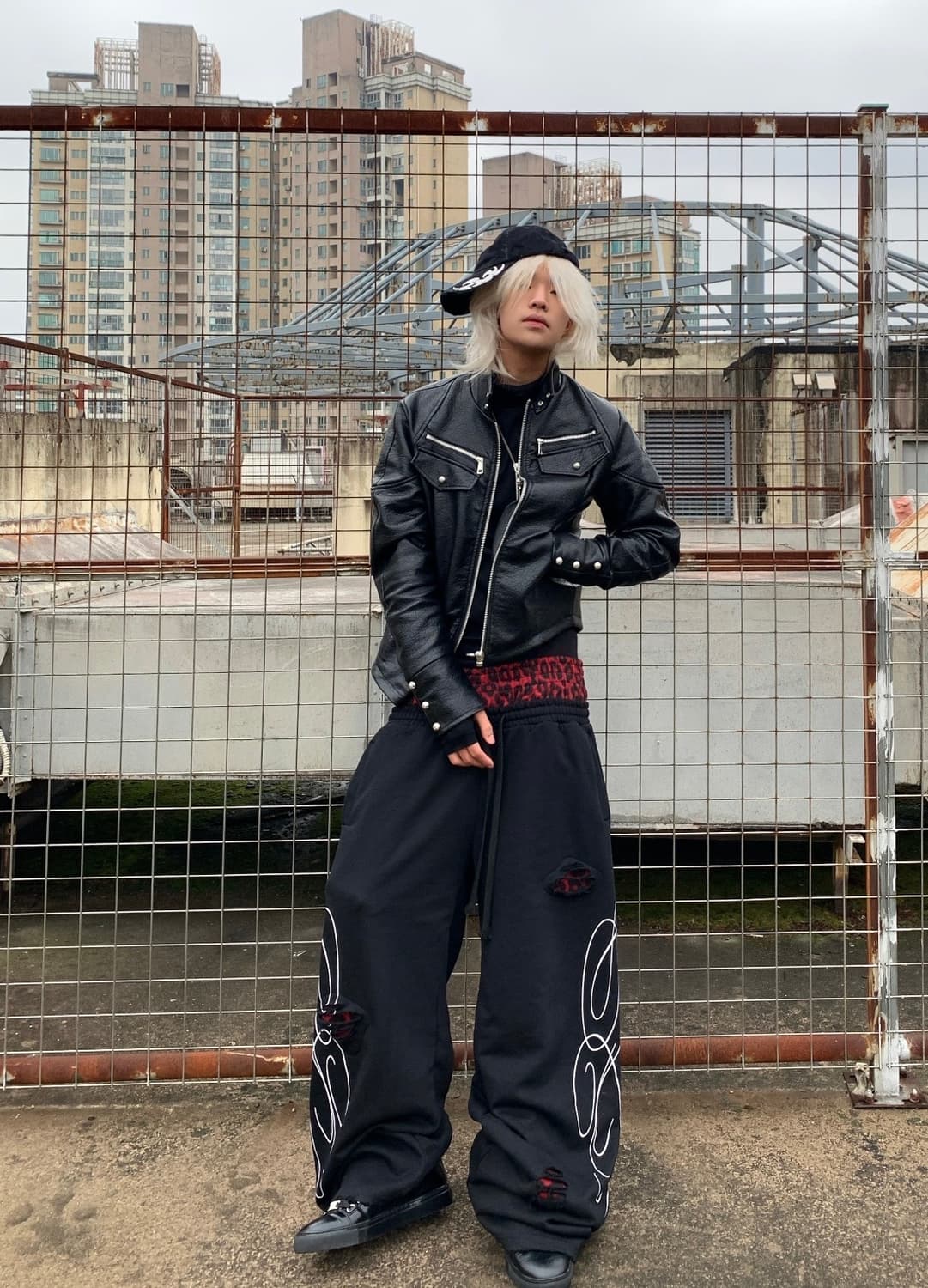 Double Waist Leopard Wide Pants 상품이미지1