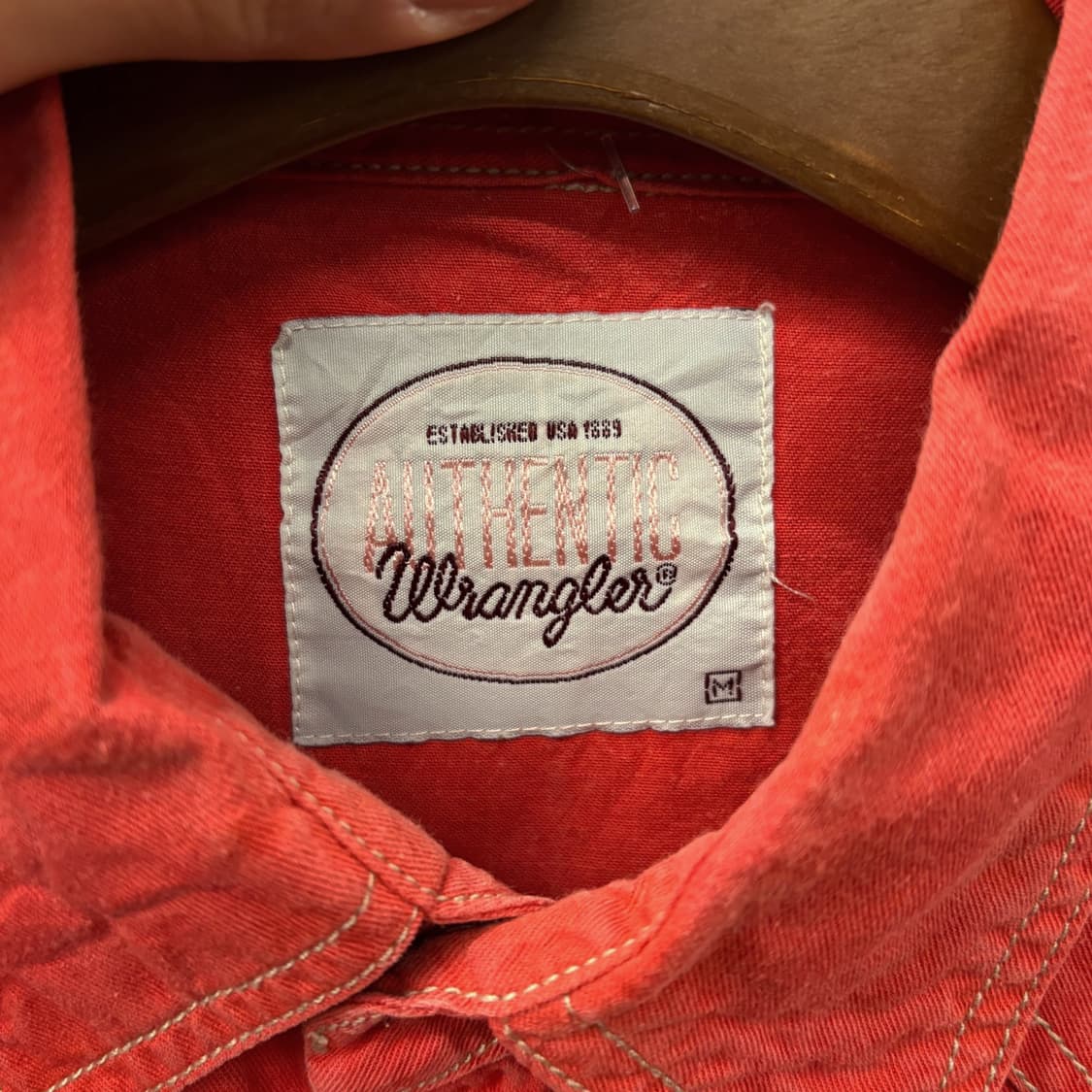 80s 랭글러 어센틱 스티치라인 웨스턴 포켓셔츠 N443 상품이미지7