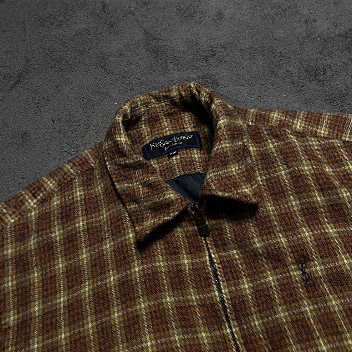 입생로랑 체크패턴 블루종 상품이미지2