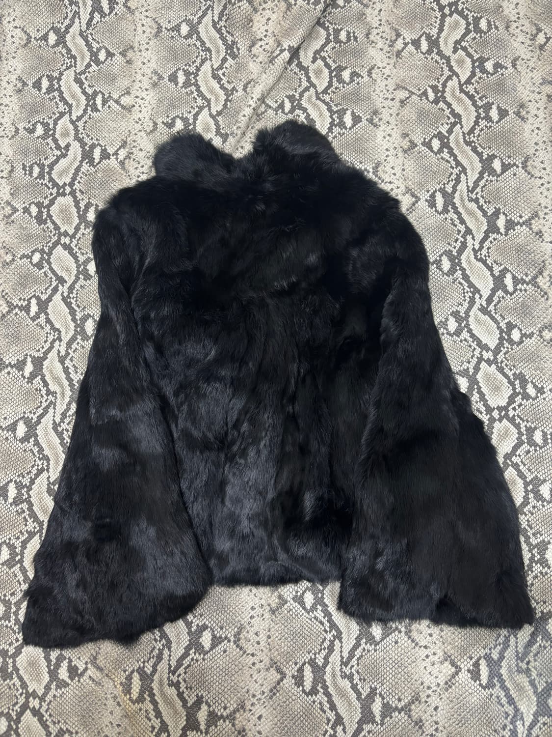 Rabbit Fur Black Wide Cuff Jacket 상품이미지10