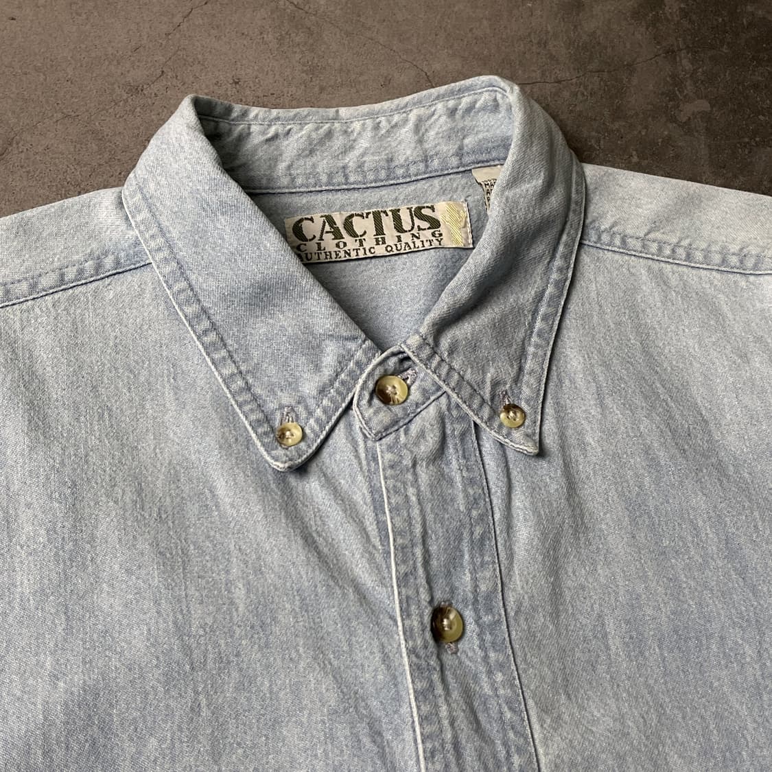 CACTUS 빈티지 다운버튼 코튼 데님 셔츠 A00688 상품이미지2