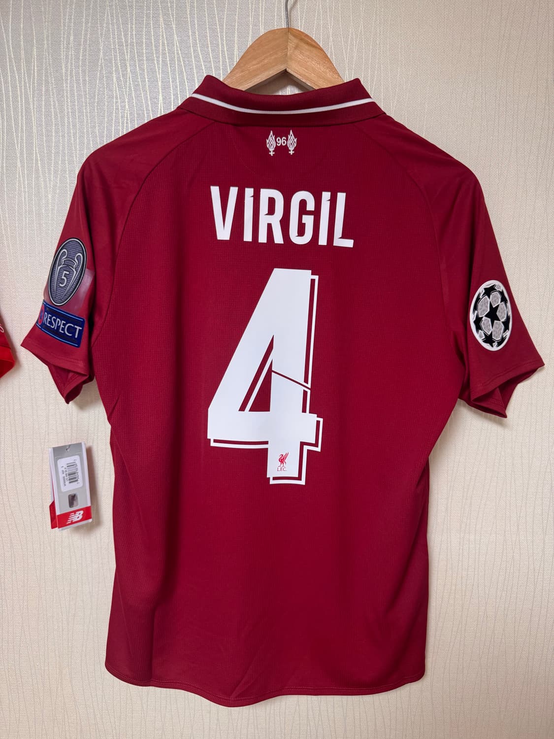 (정품)리버풀 18-19 반다이크 챔스 풀패치 유니폼 상품이미지1