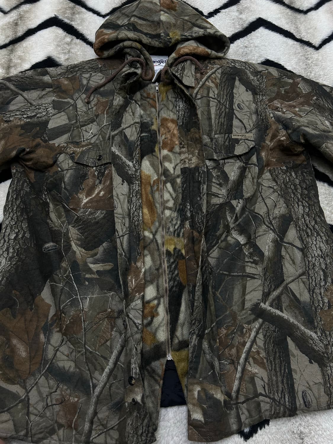 [실측XL]랭글러 리얼트리 후드 셔츠 자켓/안감퀄팅 상품이미지3