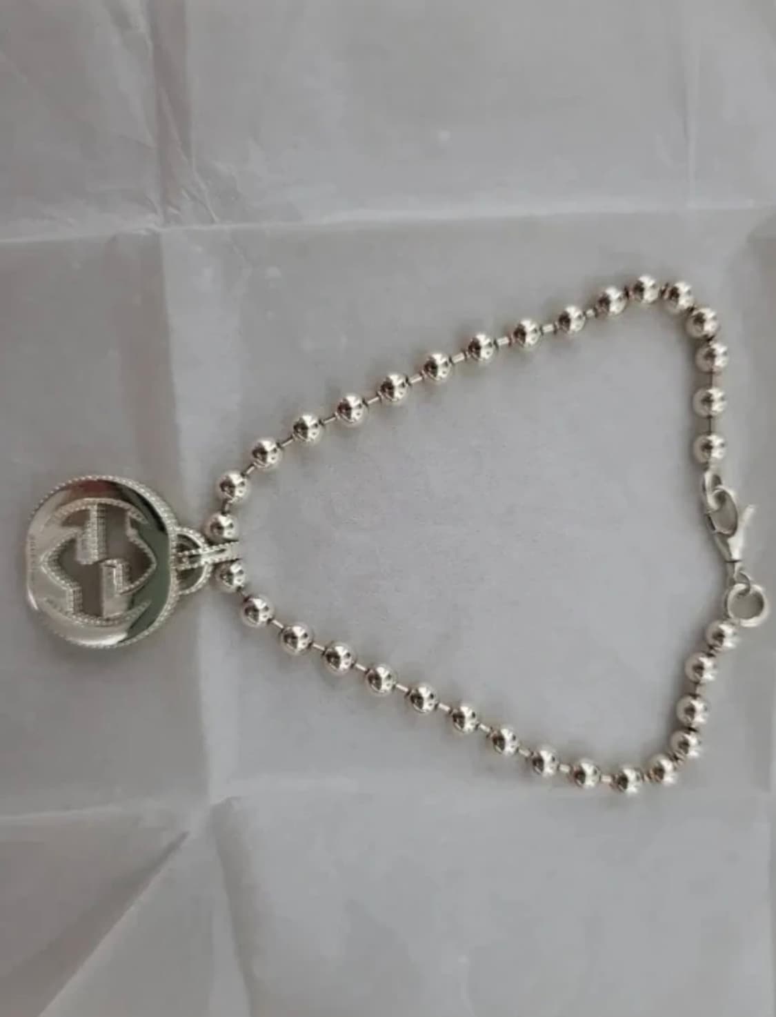 [급]구찌 인터로킹 G 볼체인 실버 팔찌 상품이미지2