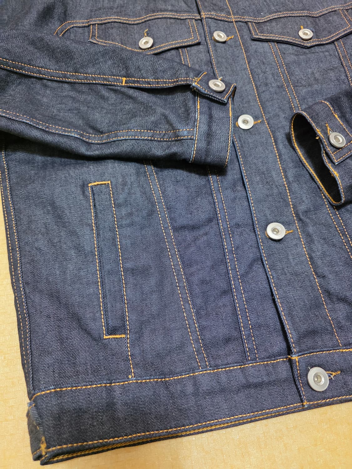 자라 프리미엄 데님 퀼팅 트러커 자켓  L 상품이미지4