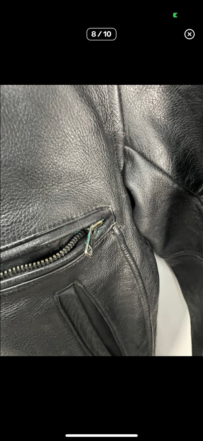 빈티지 블랙 가죽 자켓 A3198 상품이미지8