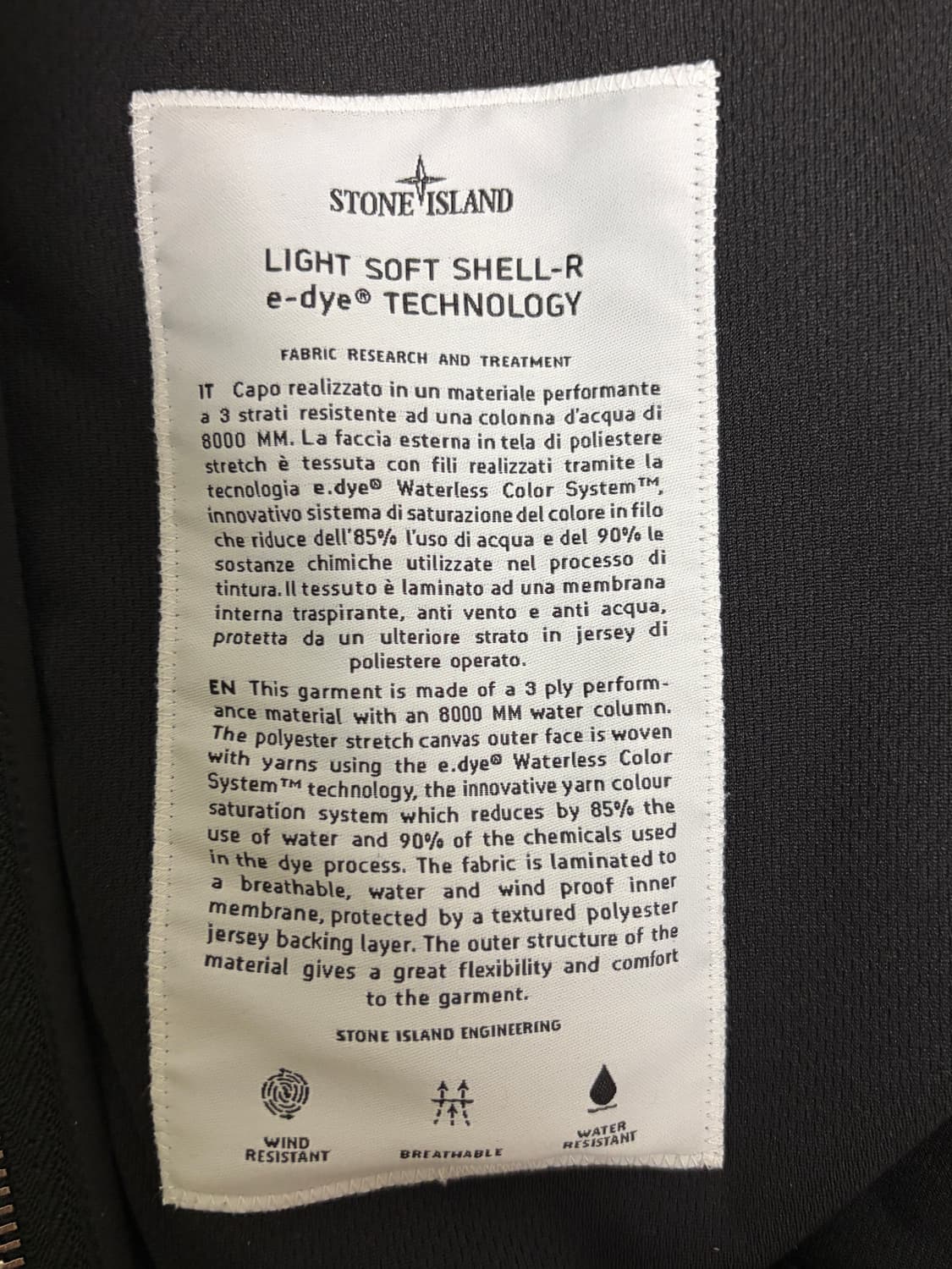 스톤아일랜드 소프트쉘 블랙 상품이미지5
