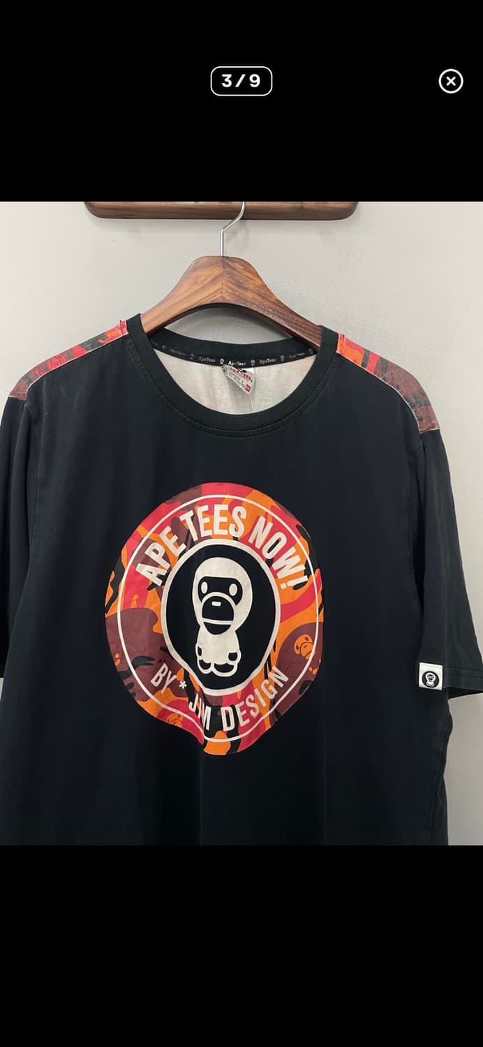 베이프 카모프린팅 블랙반팔 A3806 상품이미지3