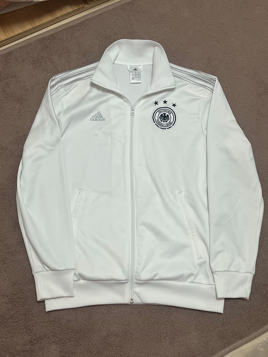 아디다스 독일 실버 화이트 져지 트랙탑 축구 국가대표 상품이미지1