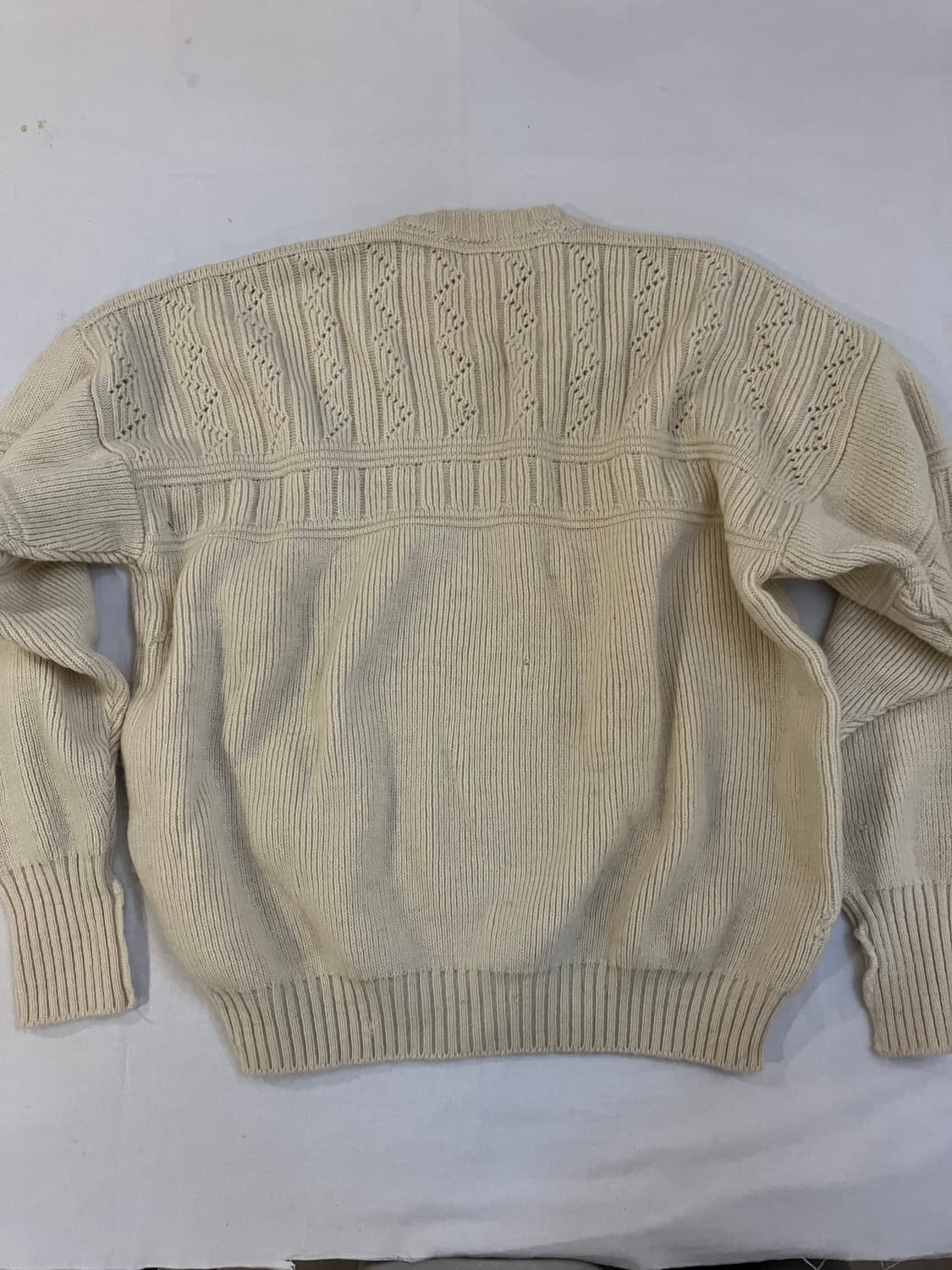 80-90s 엘엘빈 건지스웨터 아란 울 니트 상품이미지3