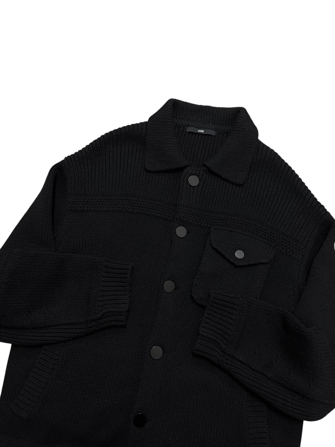 System 시스템 울 카라 니트 가디건 상품이미지2