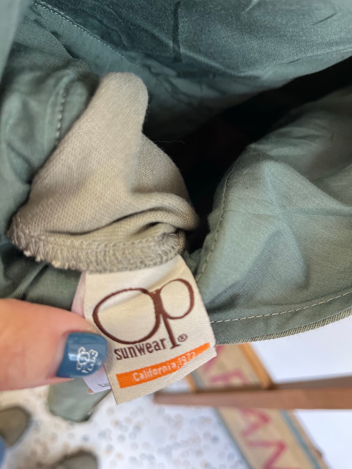 오션퍼시픽 카키색 플라워 패턴 멜빵 치마 상품이미지7