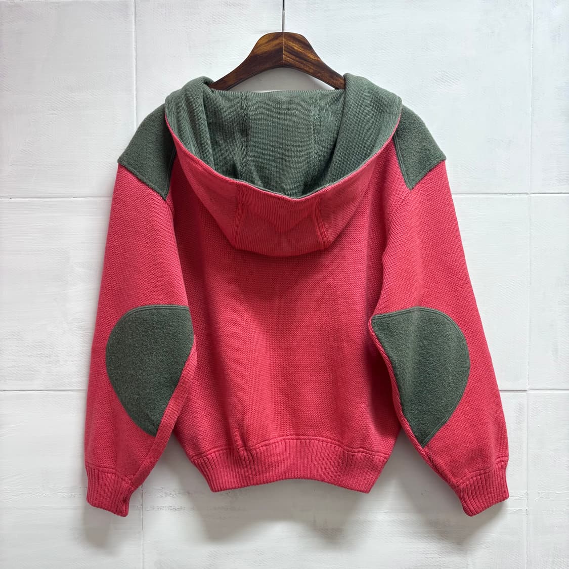 90's ellesse 엘레쎄 by goldwin 핑크 후드 아노락 스웻 상품이미지5