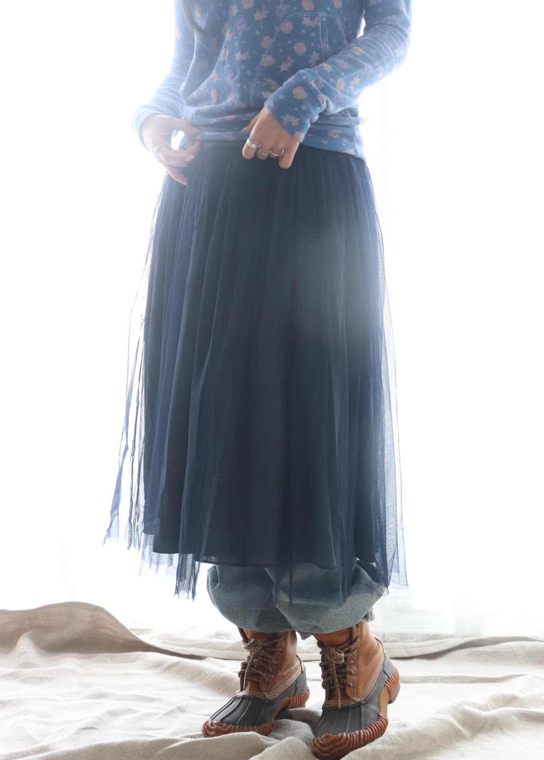 [Ray Beams] Navy Layered Tulle Skirt 상품이미지9