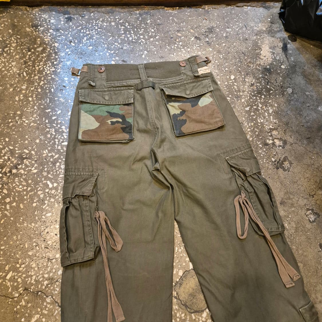 30인치 카모배색 면 와이드 카고팬츠  상품이미지7
