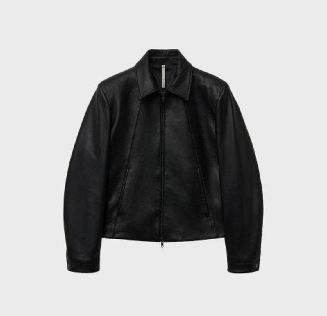 구매) 노이어 고트 슈렁큰 레더 자켓 50 블랙 상품이미지2
