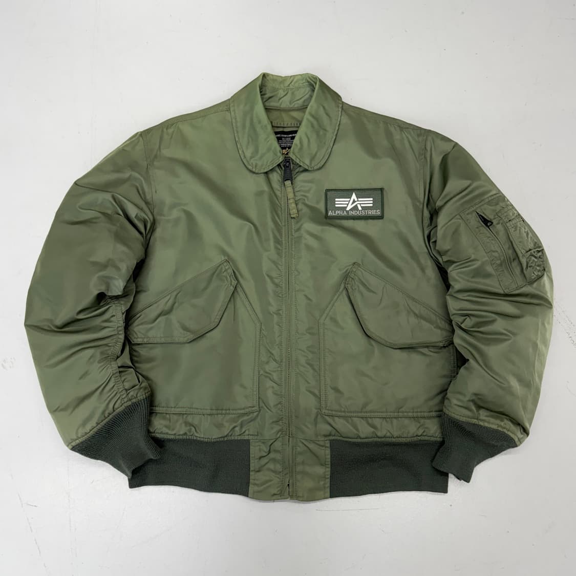 알파인더스트리 CWU 45P 카라 MA-1 카키 봄버 항공자켓 상품이미지2