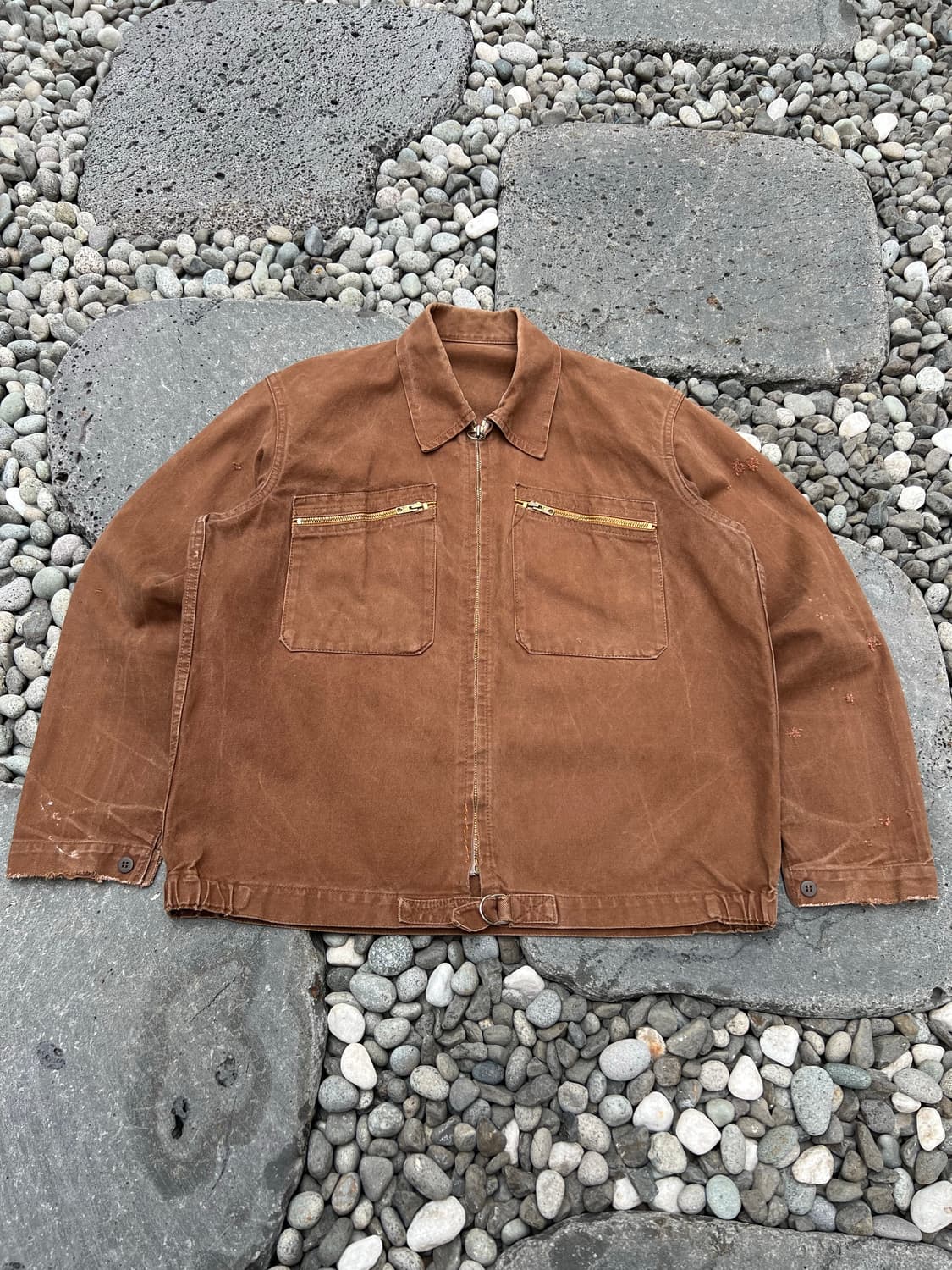 50s LEBON PICARD BROWN 프렌치 사이클리스트 워크자켓 상품이미지1