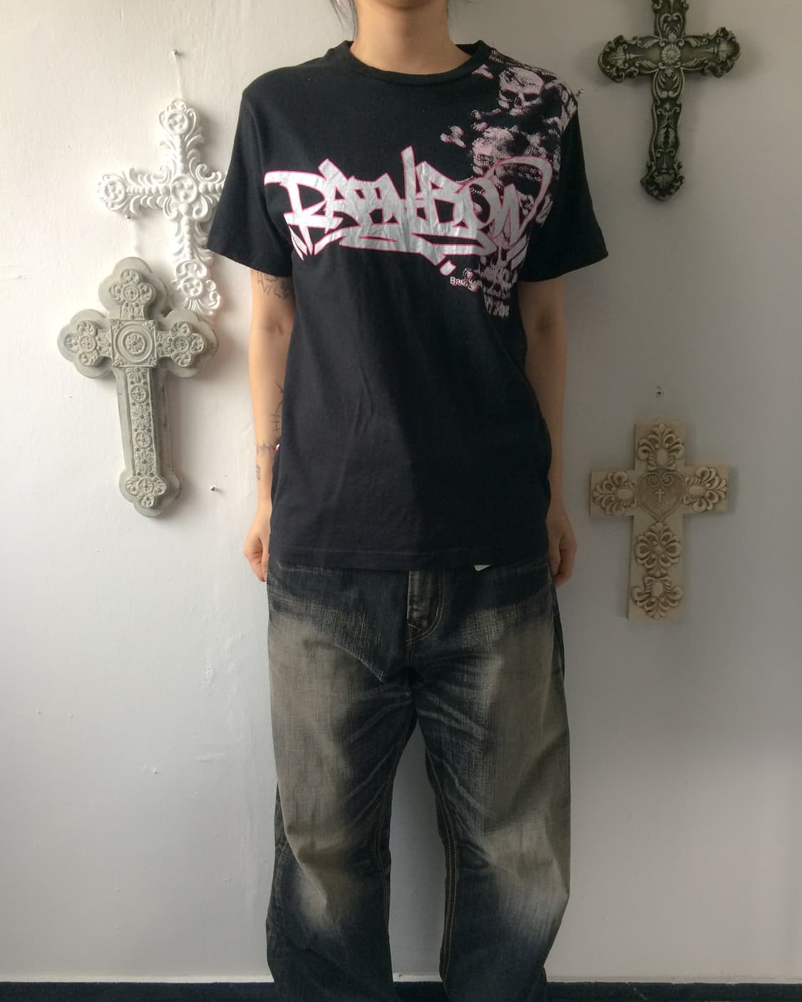 Lettering printing t shirt 상품이미지1