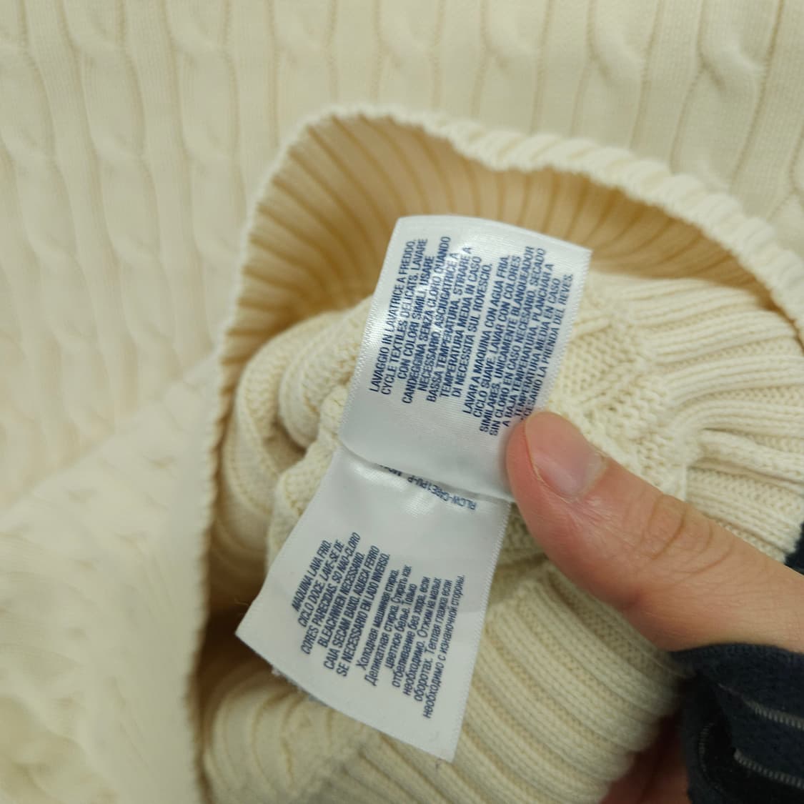 폴로 랄프 로렌 케이블 니트 XL18-20 아이보리 상품이미지5