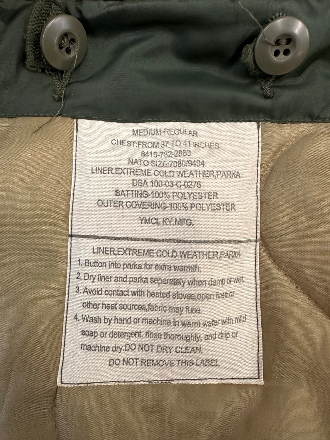 (M)YMCL KY 미군 복각 M65 피쉬테일 파카 상품이미지6