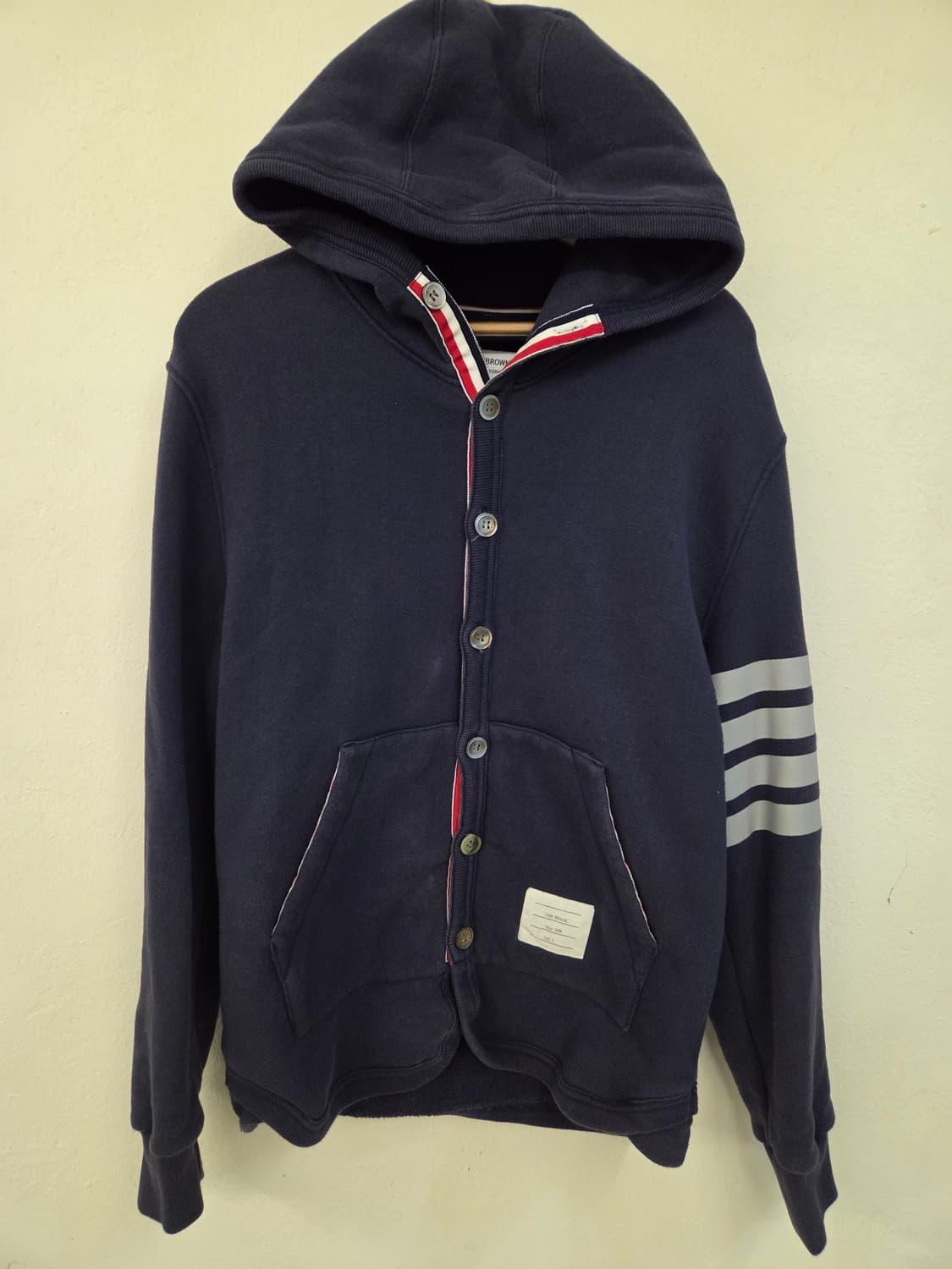 톰브라운 네이비 후드 4선 상품이미지1