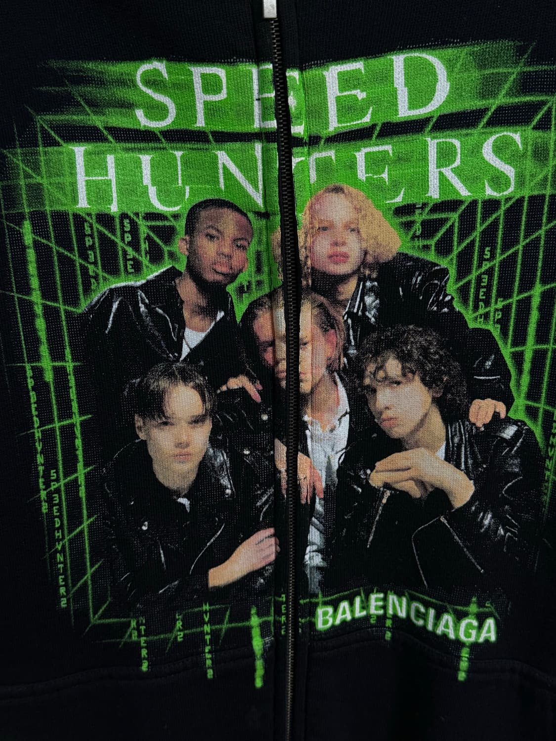 발렌시아가 스피드헌터 오버핏 후드집업 블랙  상품이미지4