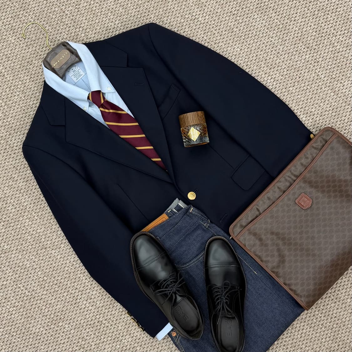 CHAPS Ralph Lauren 금장 네이비 블레이저 상품이미지2