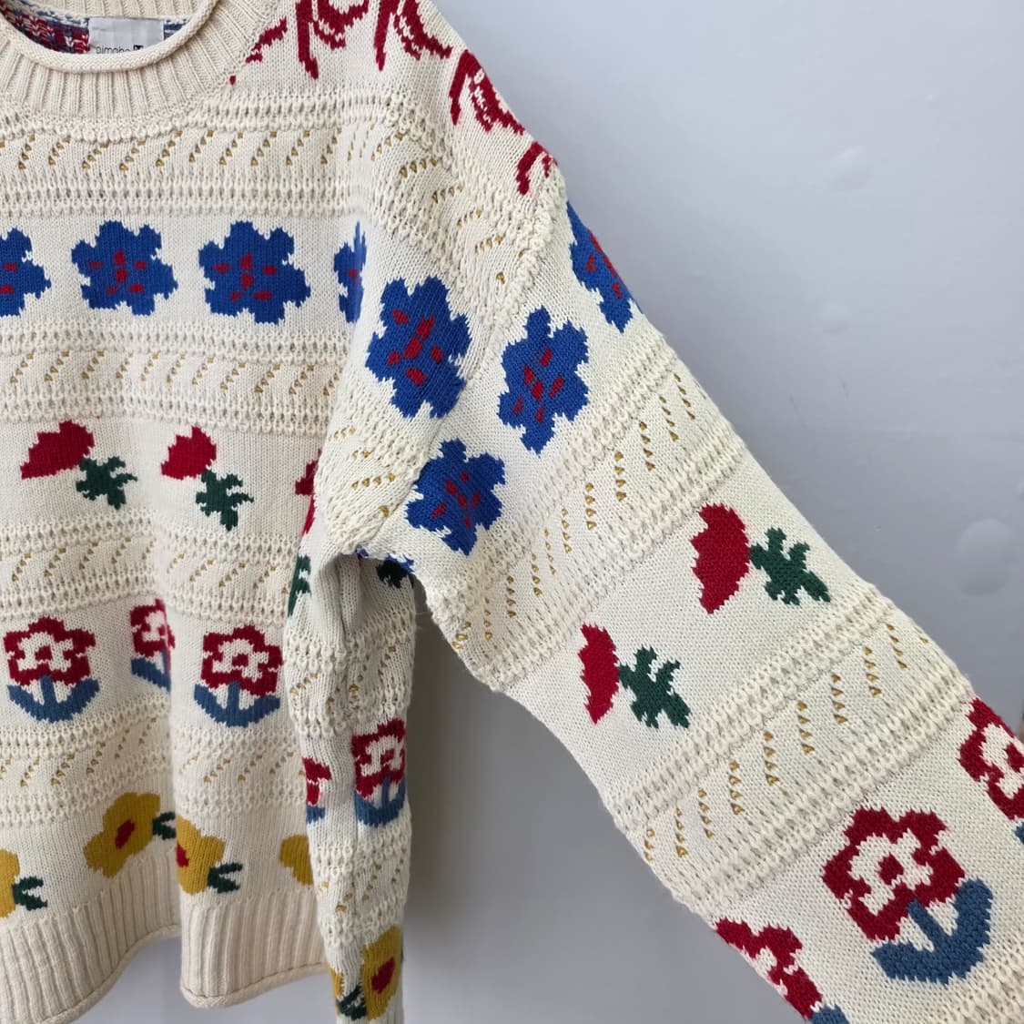 플라워패턴 자가드 니트  상품이미지7