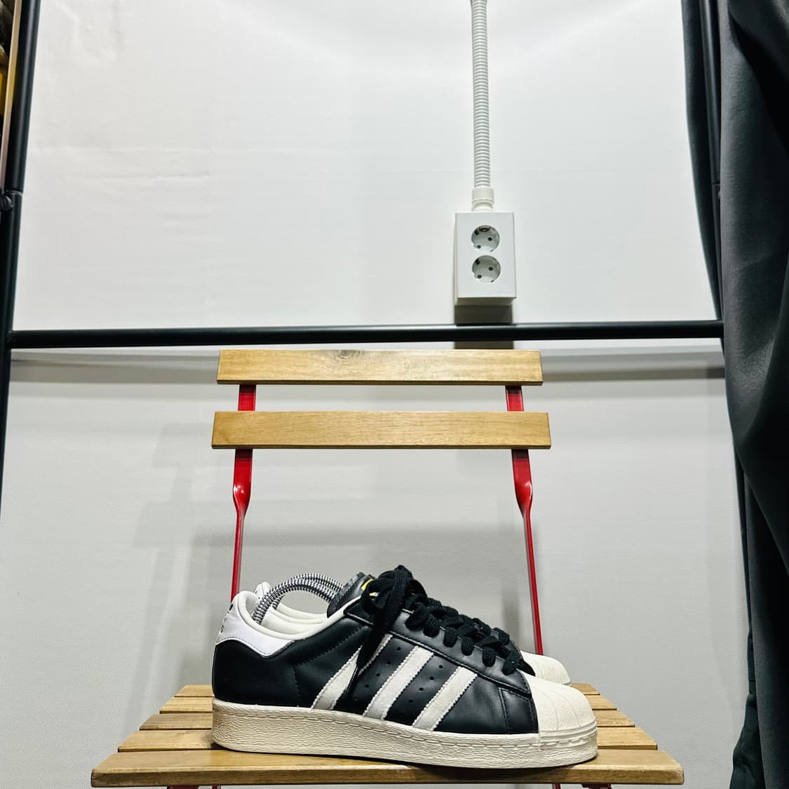 255) 아디다스 운동화 남성 남자 신발 슈퍼스타 82 코어 블랙 상품이미지1