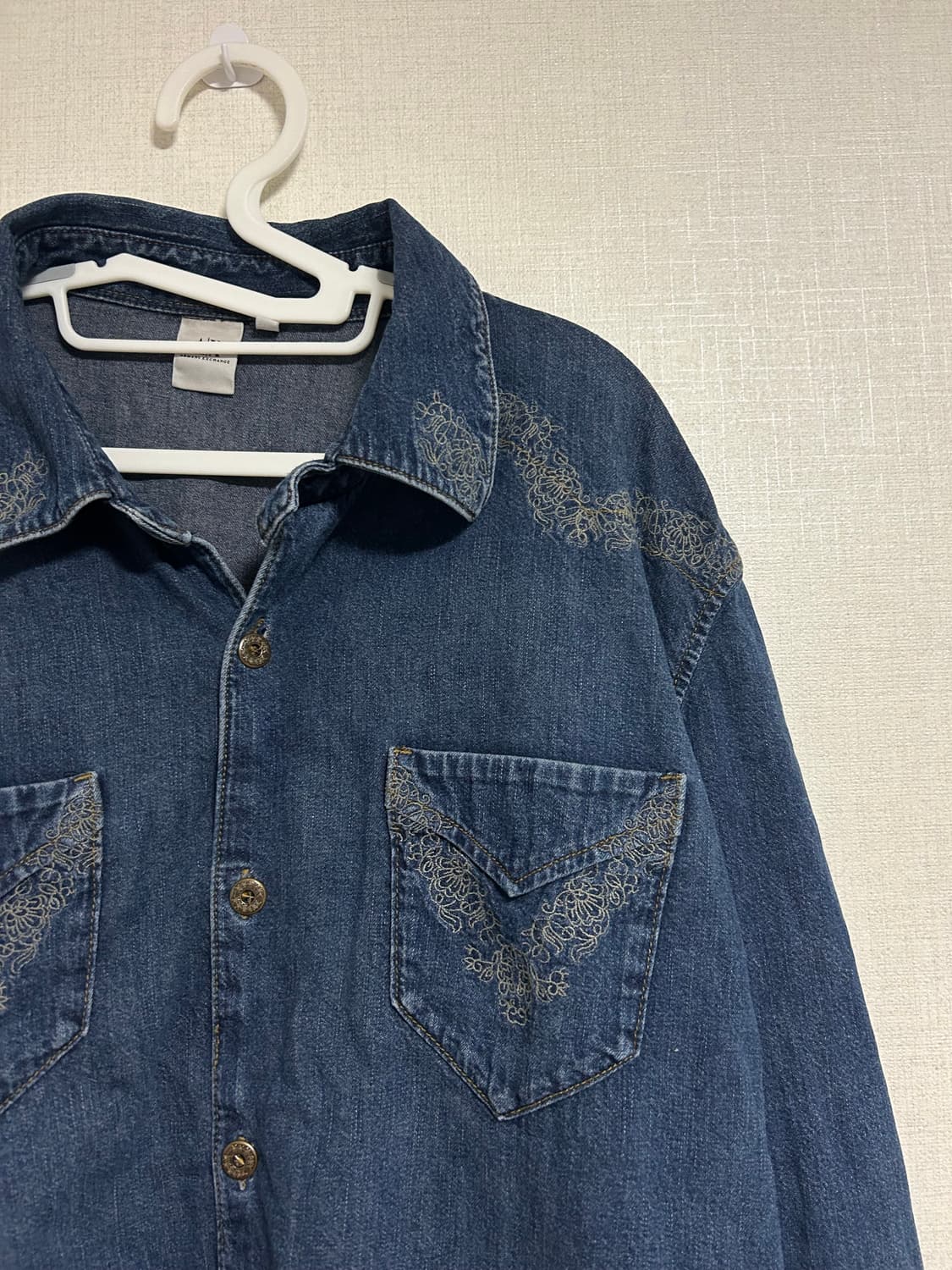 아르마니 익스체인지 오버핏 웨스턴 데님 셔츠 XL 상품이미지6