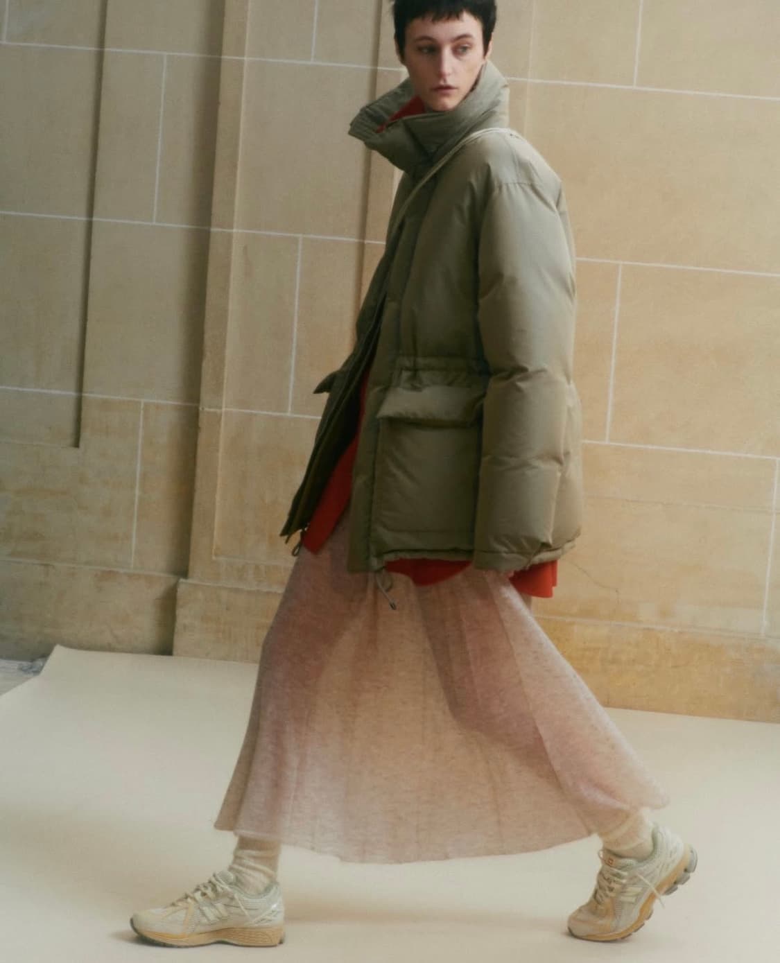 23AW auralee 패딩 olive khaki chambray 상품이미지1