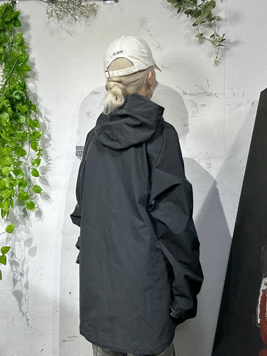 아디다스 블랙 파이어버드 롱 후드 바람막이 오버핏 코트 자켓 XL 상품이미지3