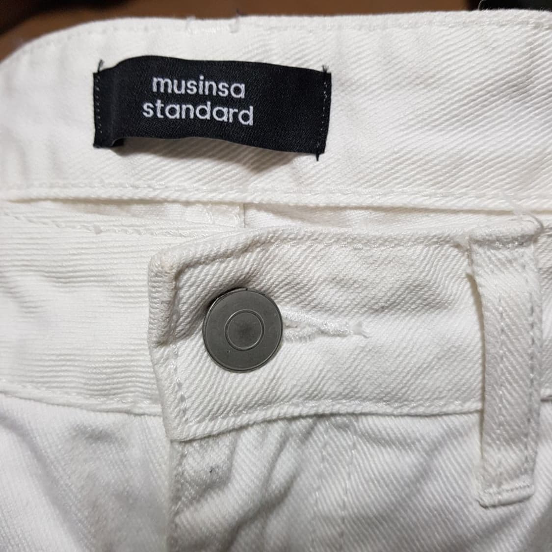 33인치/ 무신사 릴렉스핏 화이트진/데님/ 1토401-하 상품이미지4