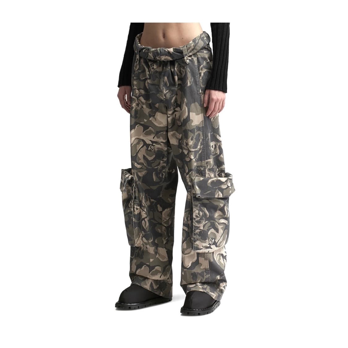 오픈 와이와이 카모 롤드 웨이스트 카고 팬츠 상품이미지2