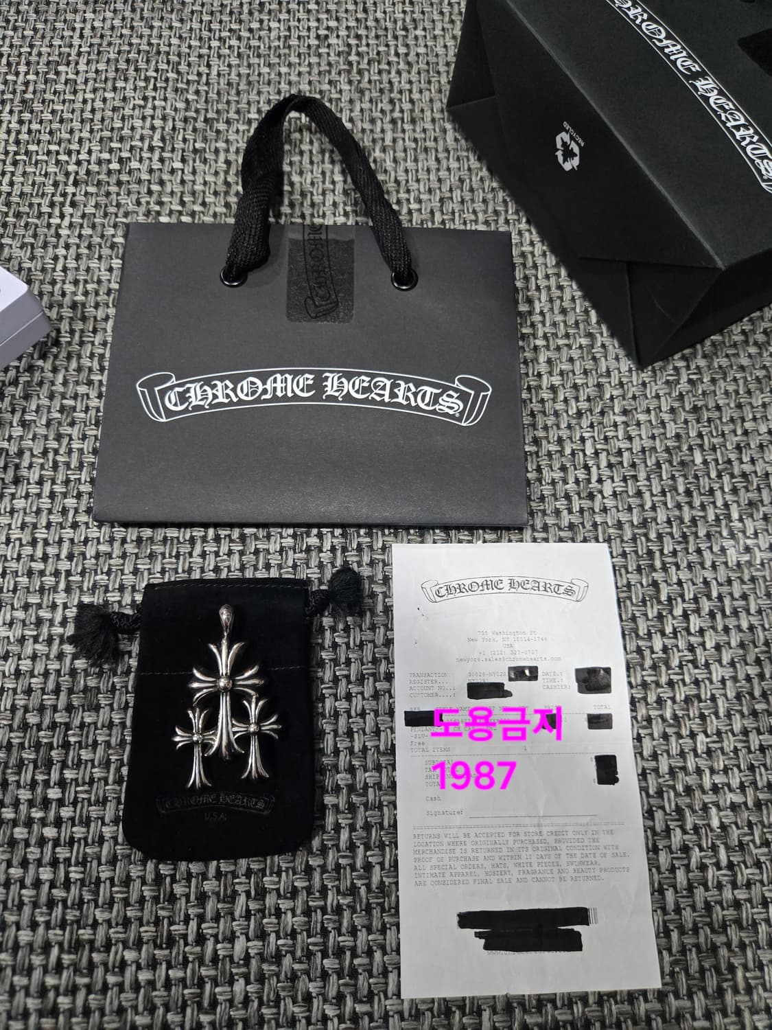 크롬하츠 3ch 크로스 펜던트(정품) 상품이미지1