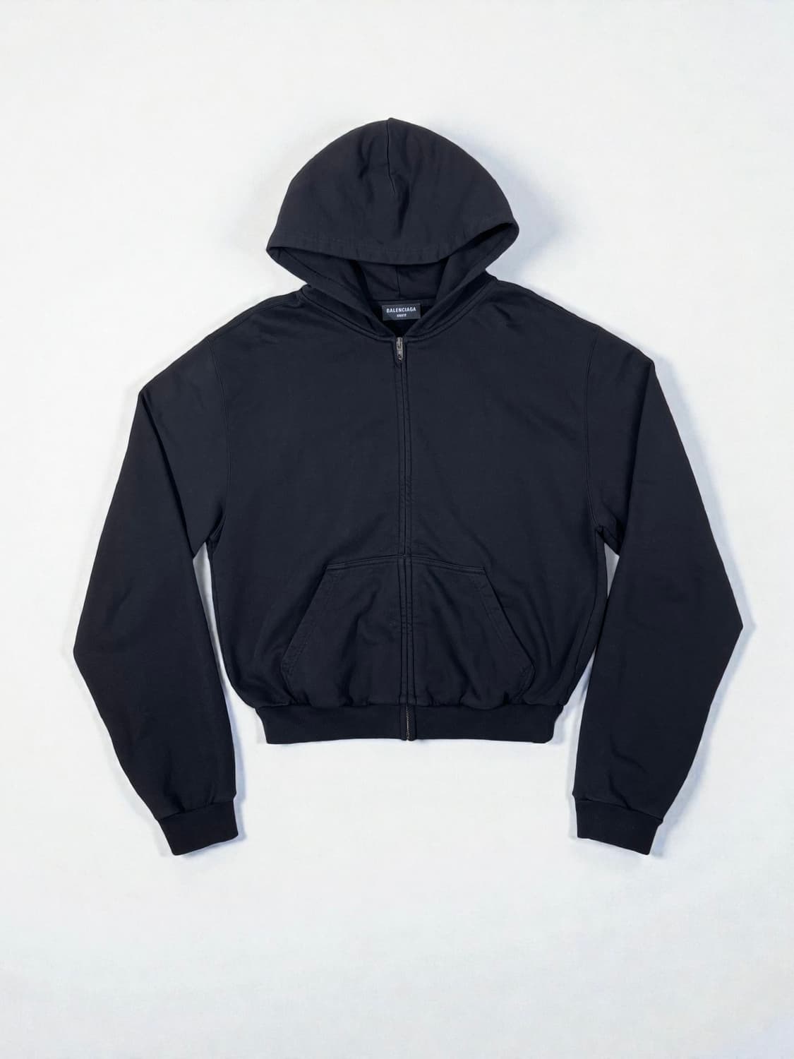 발렌시아가 탭 원아웃 후드 집업 블랙 L사이즈 상품이미지1