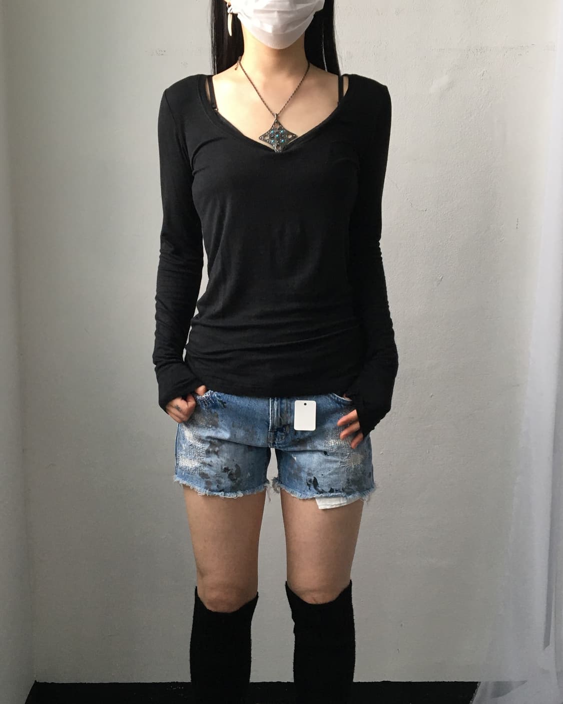 Back cut off point sleeve 상품이미지5