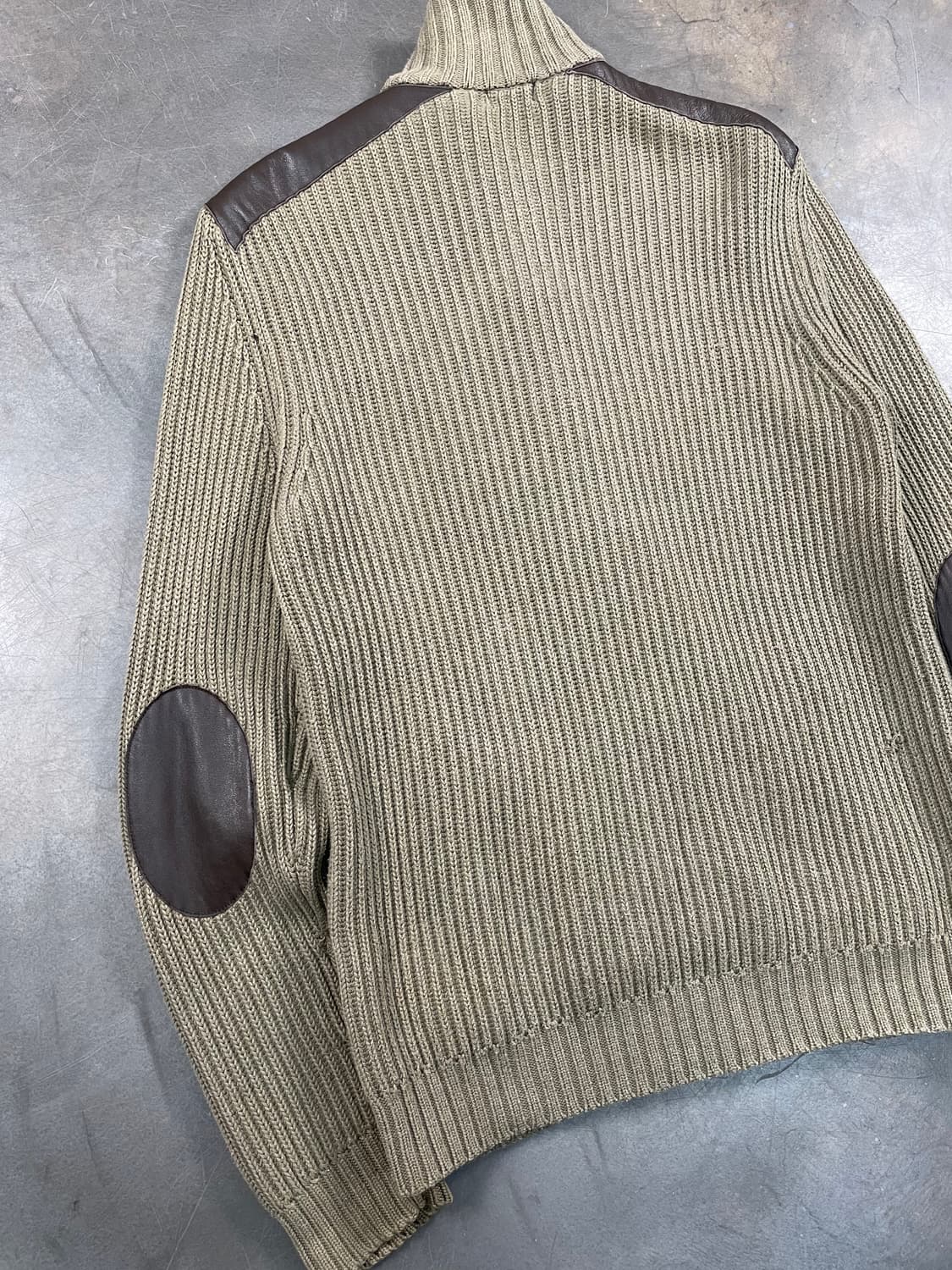 알마니 진스 엘보 패치 니트 집업 상품이미지5