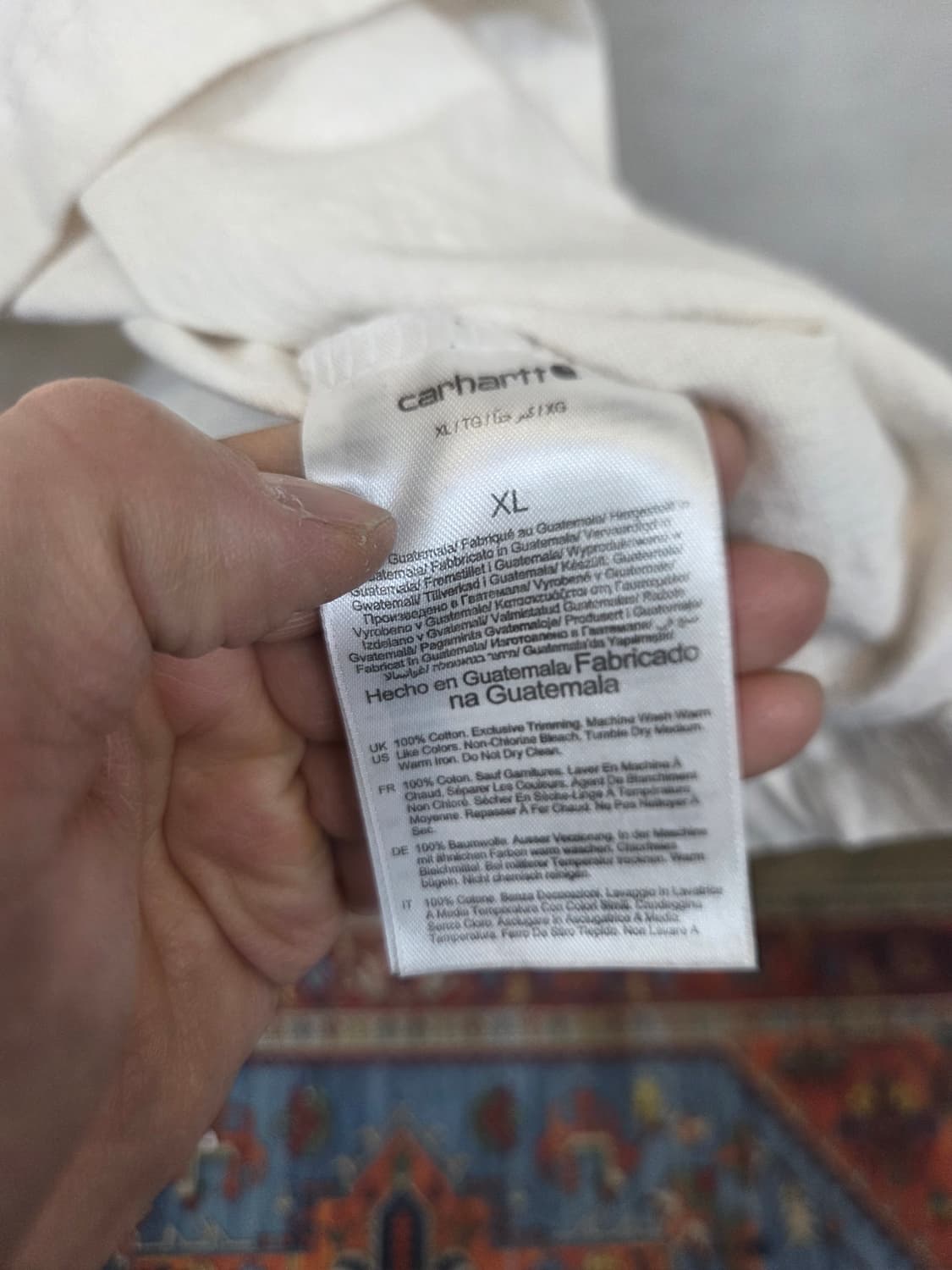 칼하트 포켓 반팔 화이트 xl 루즈핏  상품이미지4